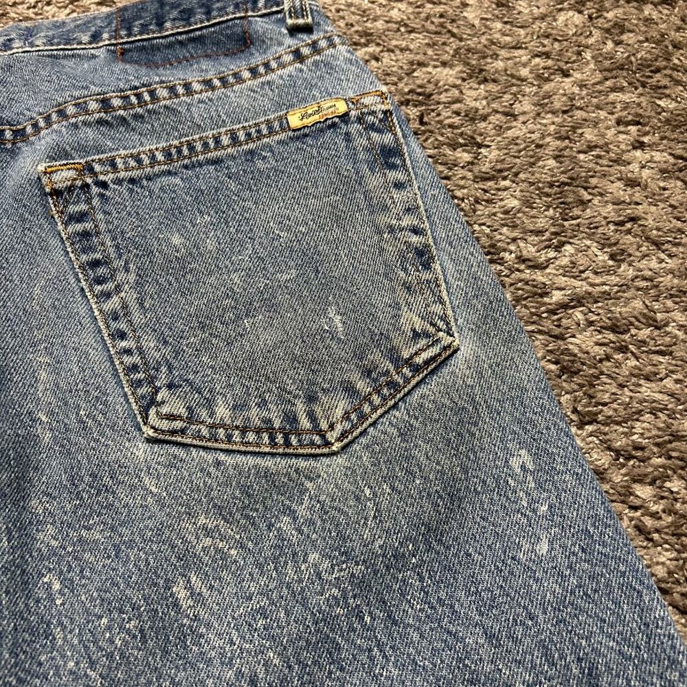 Free People Vintage Levis Jeans Hand Painted Beecher Proch Faded Blue 30x27 - Picture 13 of 14